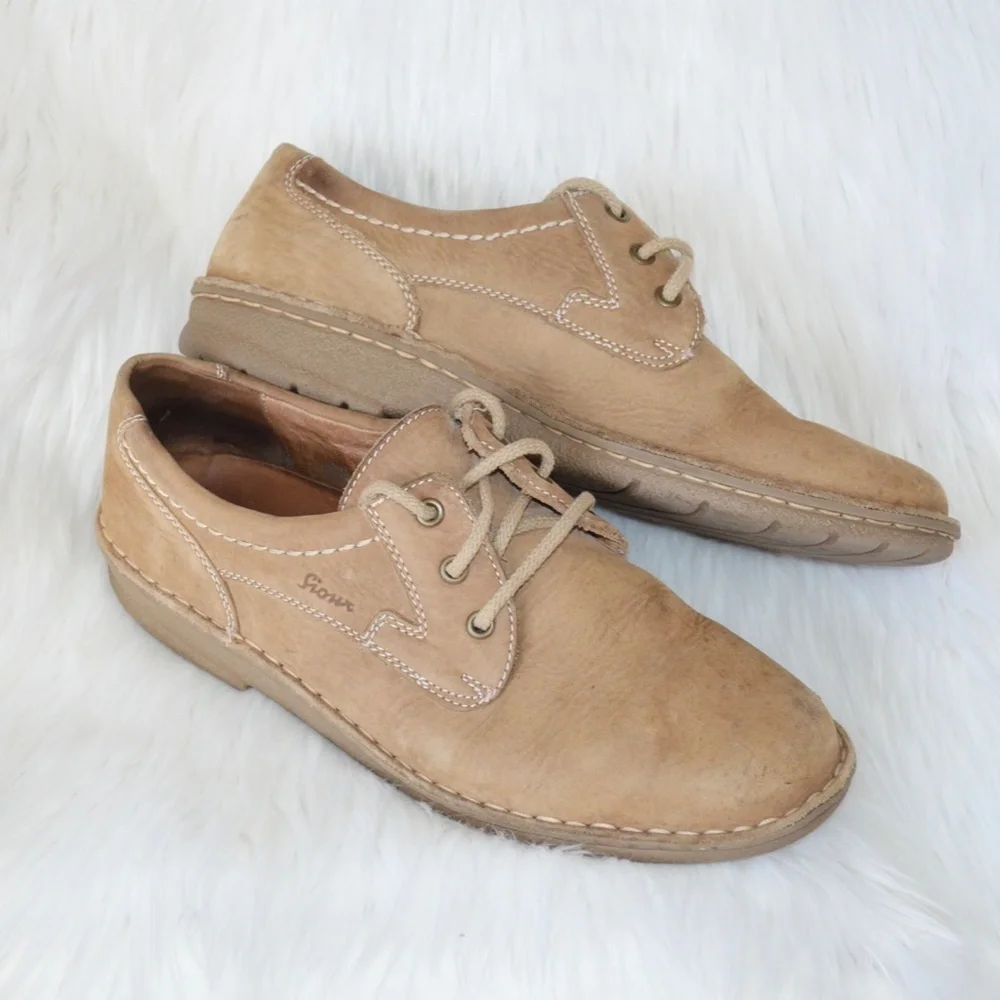 Sioux Germany tan leather casual Oxford shoes sz‎ 9